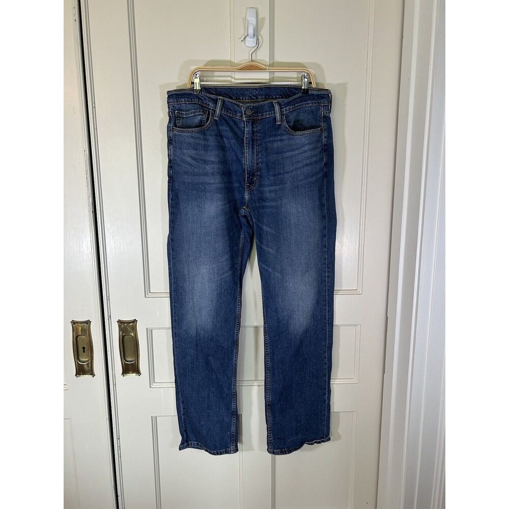 Levi's 514 Jeans Mens Size 38x32 Blue Straight Leg Mid Rise Rocker